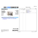 Sony DSC-S1900, DSC-S2000, DSC-S2100 Service Manual