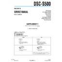 Sony DSC-S500 (serv.man2) Service Manual