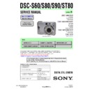 Sony DSC-S60, DSC-S80, DSC-S90, DSC-ST80 Service Manual