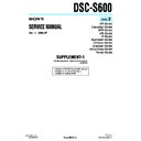 Sony DSC-S600 (serv.man6) Service Manual