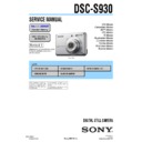 Sony DSC-S930 Service Manual