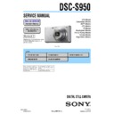 Sony DSC-S950 Service Manual