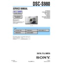 Sony DSC-S980 Service Manual
