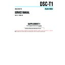 Sony DSC-T1 (serv.man3) Service Manual