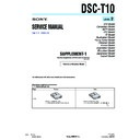 Sony DSC-T10 (serv.man6) Service Manual