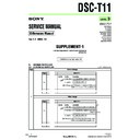 Sony DSC-T11 (serv.man5) Service Manual