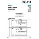 Sony DSC-T11 (serv.man6) Service Manual