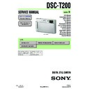 Sony DSC-T200 Service Manual