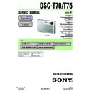 Sony DSC-T70, DSC-T70HDPR, DSC-T75 Service Manual