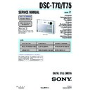 Sony DSC-T70, DSC-T75 Service Manual