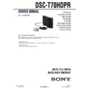 Sony DSC-T70HDPR Service Manual