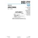 Sony DSC-T77 (serv.man4) Service Manual