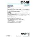 Sony DSC-T90 (serv.man4) Service Manual
