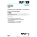 Sony DSC-T900 (serv.man3) Service Manual