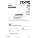 Sony DSC-T900 (serv.man4) Service Manual