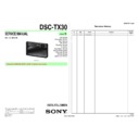 Sony DSC-TX30 Service Manual