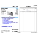 Sony DSC-TX5 (serv.man2) Service Manual