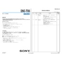 Sony DSC-TX5 (serv.man3) Service Manual
