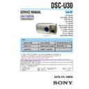 Sony DSC-U30 (serv.man2) Service Manual