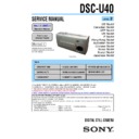Sony DSC-U40 (serv.man2) Service Manual