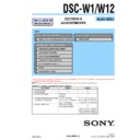 Sony DSC-W1, DSC-W12 (serv.man4) Service Manual