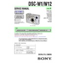 Sony DSC-W1, DSC-W12 Service Manual