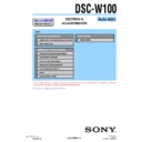 Sony DSC-W100 (serv.man3) Service Manual