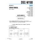 Sony DSC-W100 (serv.man7) Service Manual