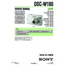 Sony DSC-W100 Service Manual