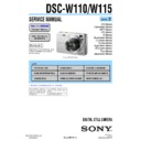 Sony DSC-W110, DSC-W115 (serv.man2) Service Manual