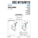 Sony DSC-W110, DSC-W115 (serv.man4) Service Manual