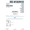 Sony DSC-W120, DSC-W125 (serv.man5) Service Manual