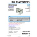 Sony DSC-W15, DSC-W17, DSC-W5, DSC-W7 (serv.man2) Service Manual