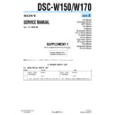Sony DSC-W150, DSC-W170 (serv.man4) Service Manual