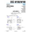Sony DSC-W180, DSC-W190 (serv.man3) Service Manual