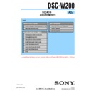 Sony DSC-W200 (serv.man12) Service Manual