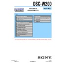 Sony DSC-W200 (serv.man4) Service Manual
