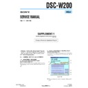 Sony DSC-W200 (serv.man5) Service Manual