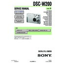 Sony DSC-W200 Service Manual