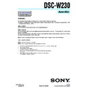 Sony DSC-W230 (serv.man3) Service Manual