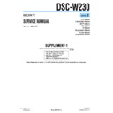 Sony DSC-W230 (serv.man4) Service Manual