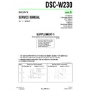 Sony DSC-W230 (serv.man5) Service Manual