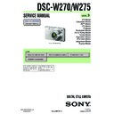Sony DSC-W270, DSC-W275 (serv.man2) Service Manual