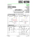 Sony DSC-W290 (serv.man4) Service Manual