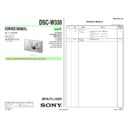 Sony DSC-W330 Service Manual