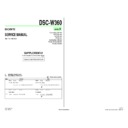 Sony DSC-W360 (serv.man4) Service Manual