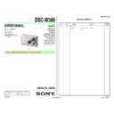 Sony DSC-W380 Service Manual