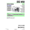 Sony DSC-W50 Service Manual