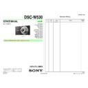 Sony DSC-W530 Service Manual