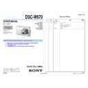 Sony DSC-W670 Service Manual